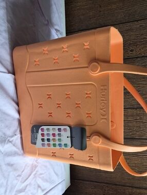 Hurley Peach-Orange Foam Tote Bag
